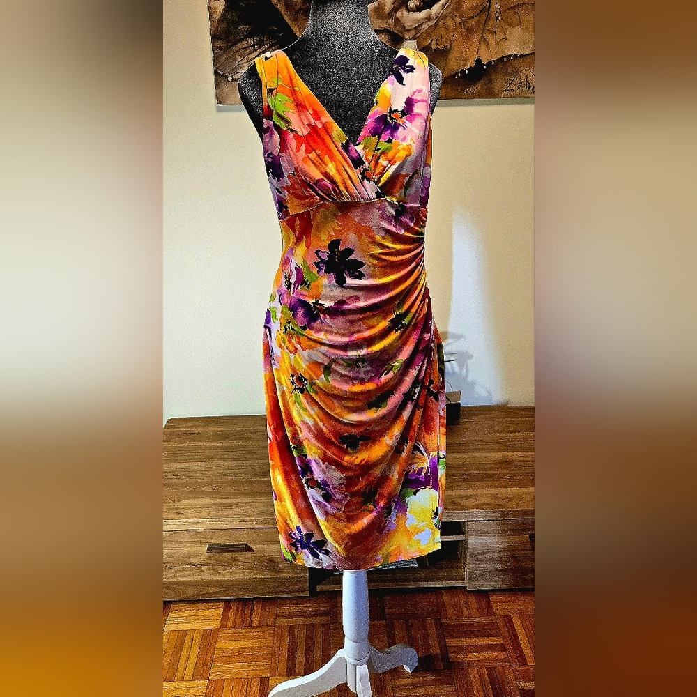 Lauren Ralph Lauren Sleeveless Floral Dress- size 8